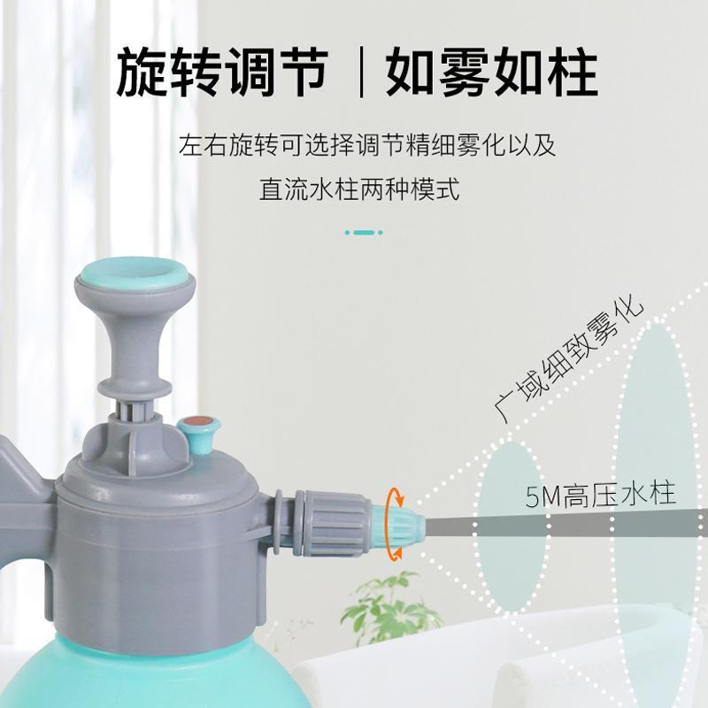 喷雾瓶家用浇花喷壶园艺高压气压式压力洗车家庭消毒专用洒水壶 2L松绿色压力喷壶