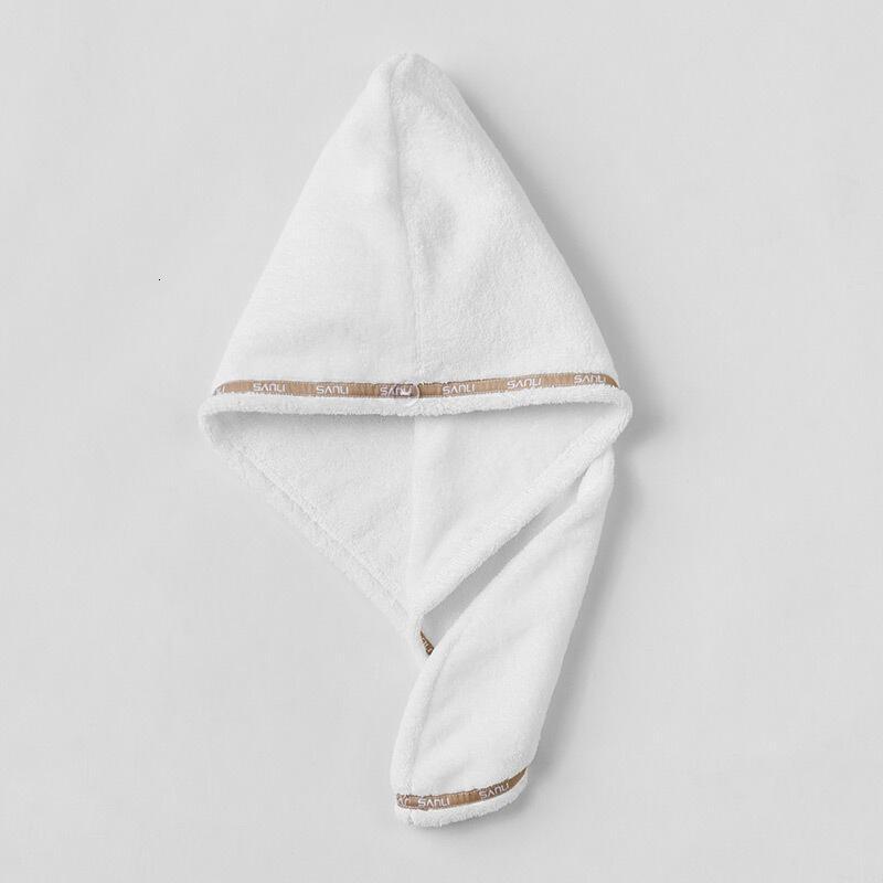 干帽浴室女生沐浴吸水擦头长包头巾洗头毛巾加厚洗澡浴帽白色