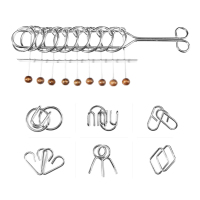九连环25件套解环解扣鲁班锁孔明锁儿童成人益智玩具智力休闲小学生解闷