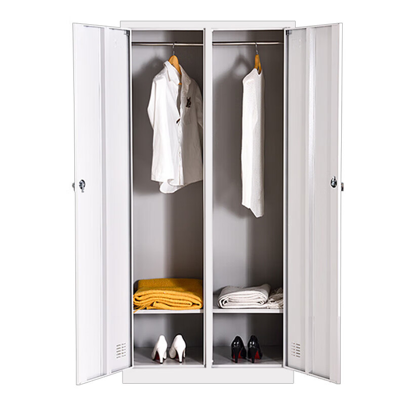 沃灏更衣柜铁皮柜文件柜办公柜储物柜带锁员工柜宿舍换衣柜二门更衣柜高清大图