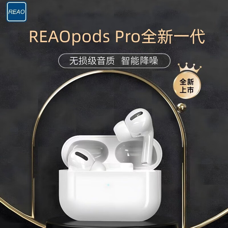 泺澳(REAO)蓝牙耳机真无线耳机带提示音REAOpods pro2 Y5 白色