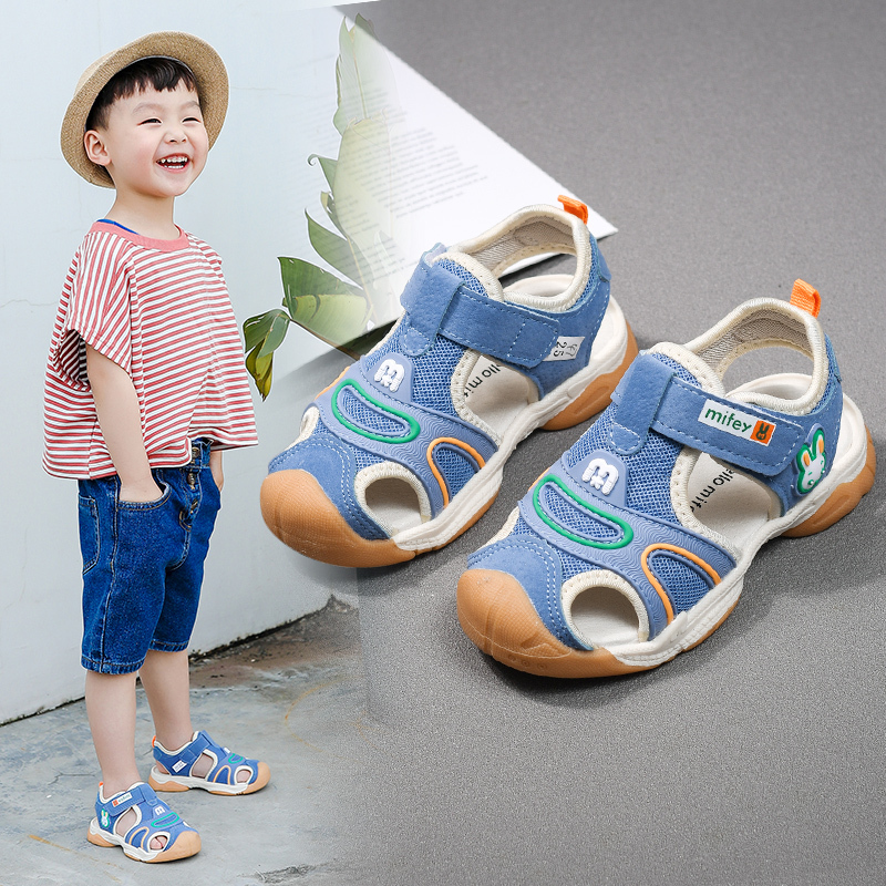 小兔米菲儿童鞋夏季宝宝凉鞋小童1-3岁2男童幼儿软底机能学步鞋女 6326深蓝 [建议按内长]脚长+0.5CM等于内