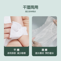 青蛙王子婴儿棉柔巾干湿两用非湿巾婴幼新生儿宝宝纸巾手口屁专用套装100片×5包