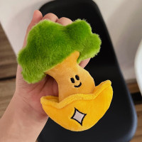 发财树公仔钥匙扣挂件女创意可爱卡通毛绒玩具个性搞怪钥匙链 10cm 均色