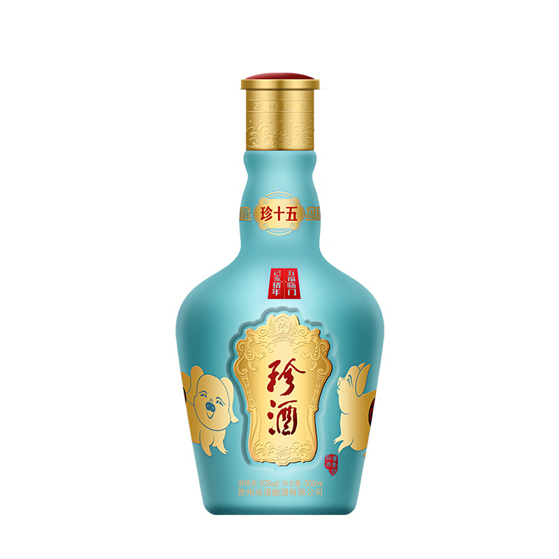 [珍酒 酒厂自营]珍十五生肖系列 53度酱香型白酒 贵