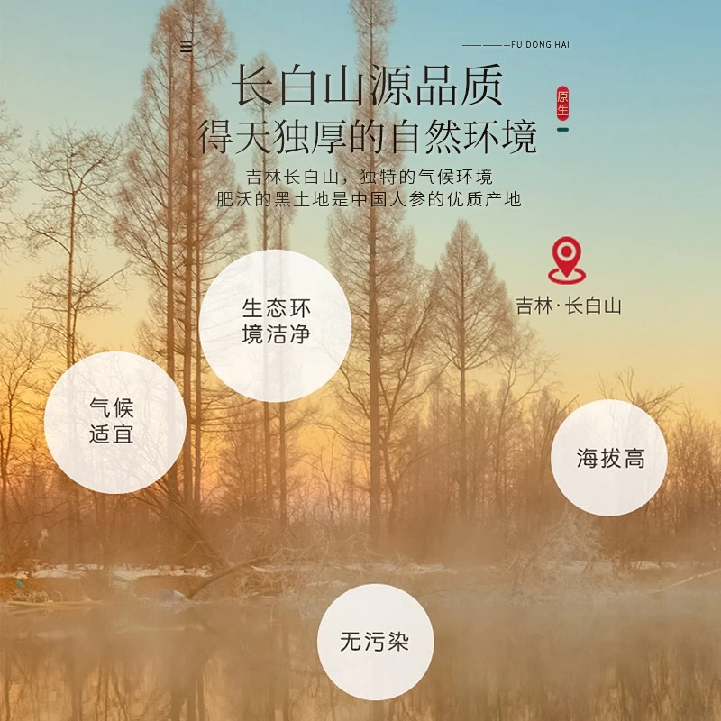 福東海西洋参片100克礼盒高清大图