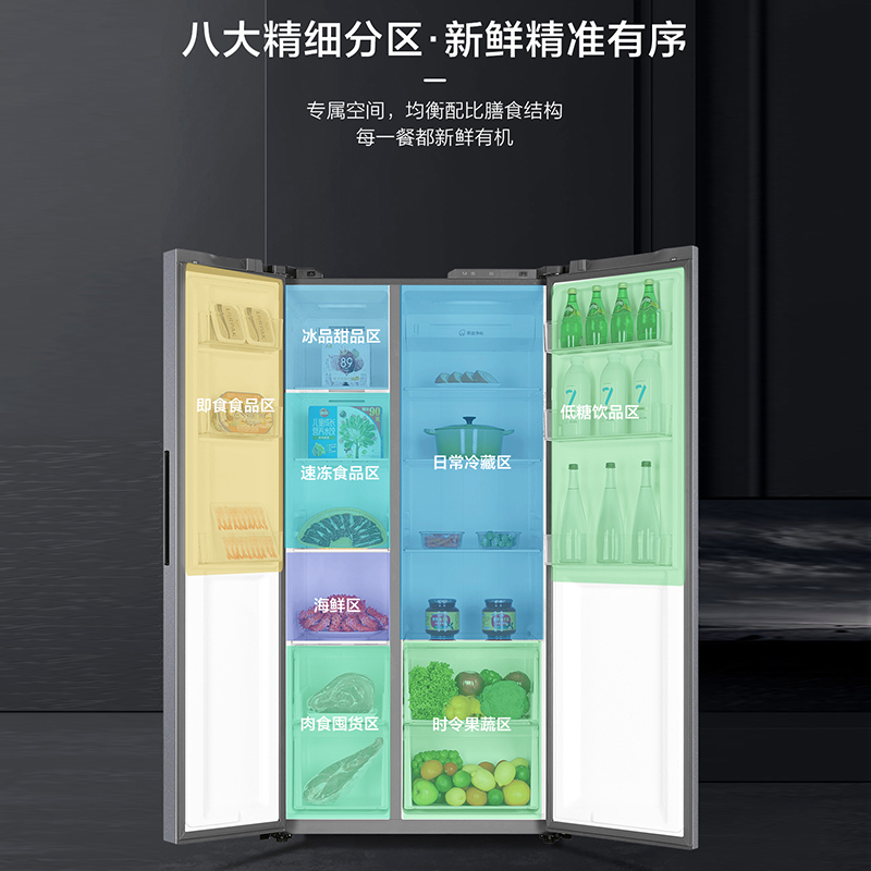 海尔(Haier)541升对开门双开门 一级变频节能 风冷无霜大容量嵌入式家用冰箱 新品BCD-541WGHSSEDG7高清大图