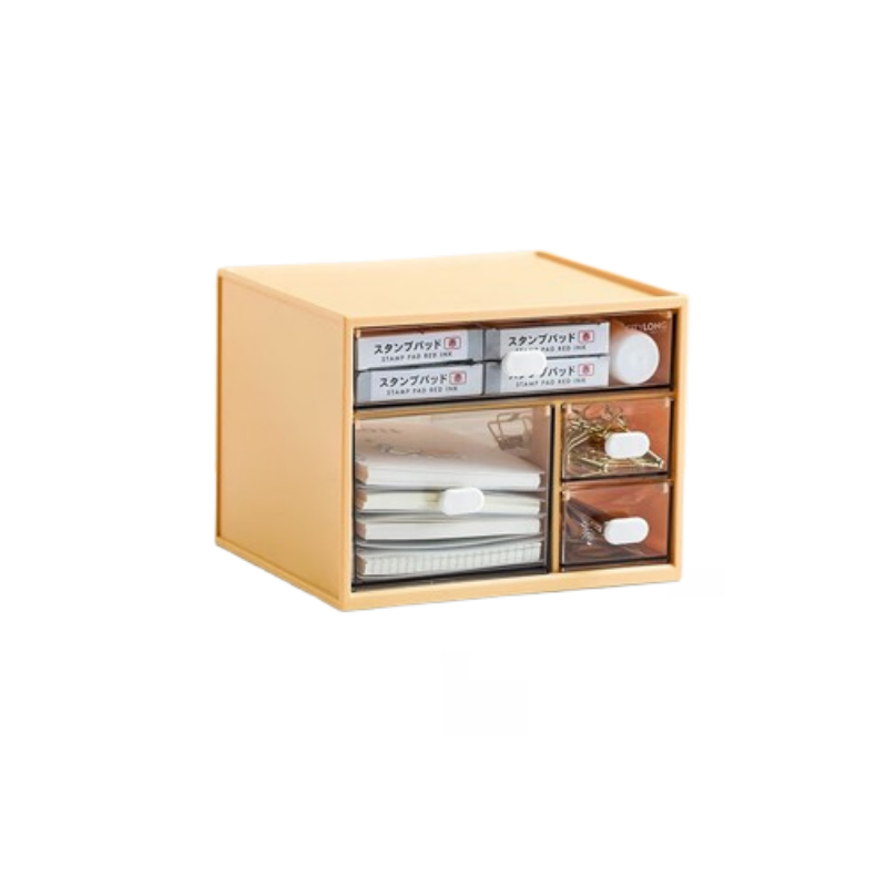 禧天龙(Citylong) H-7286禧上桌面收纳盒(黄)桌面收纳盒学生书桌办公室杂物塑料整理盒高清大图