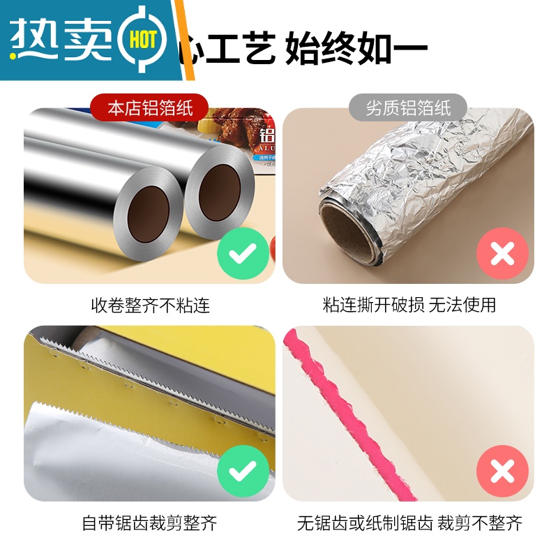 敬平空气炸锅专用锡纸烤箱家用锡箔纸铝箔片纸烧烤烤盘烘焙油纸 长10米宽30厘米[10微米]盒装高清大图