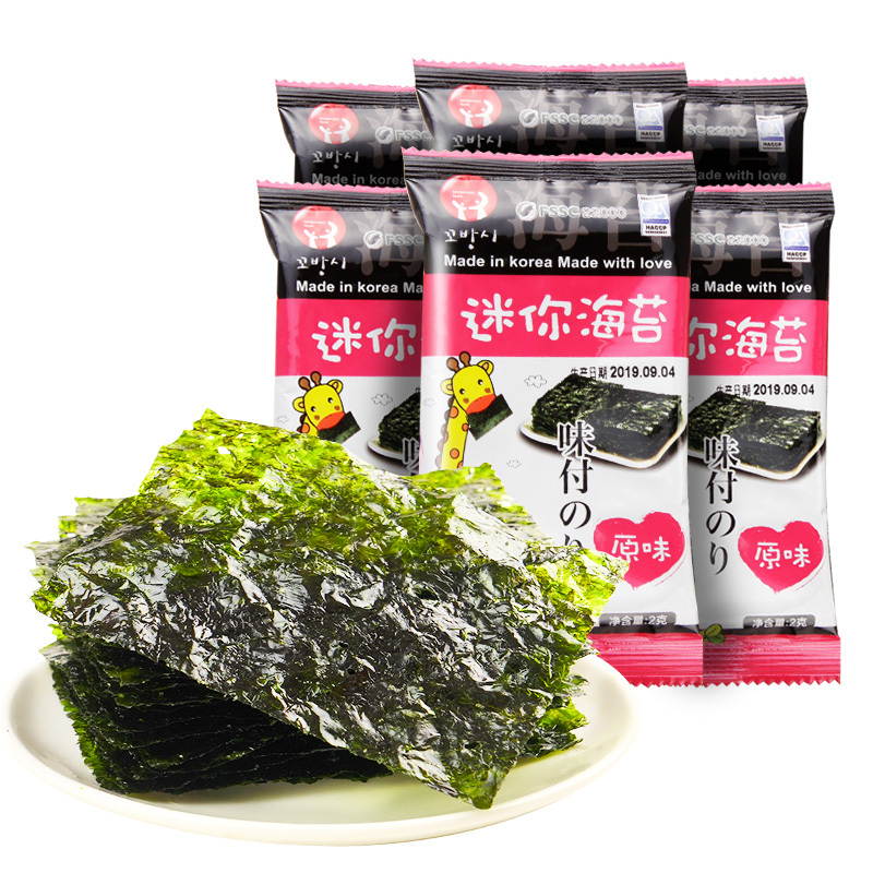 高邦喜韩国进口儿童迷你海苔6包*2g/袋