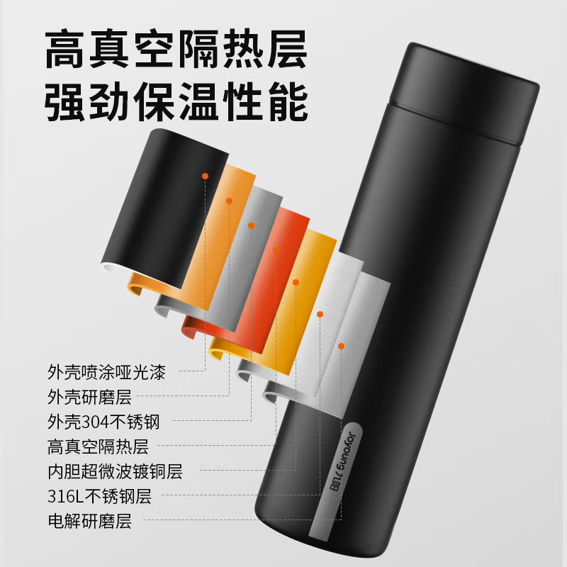 九阳保温杯B40V-WR156(黑色)高清大图