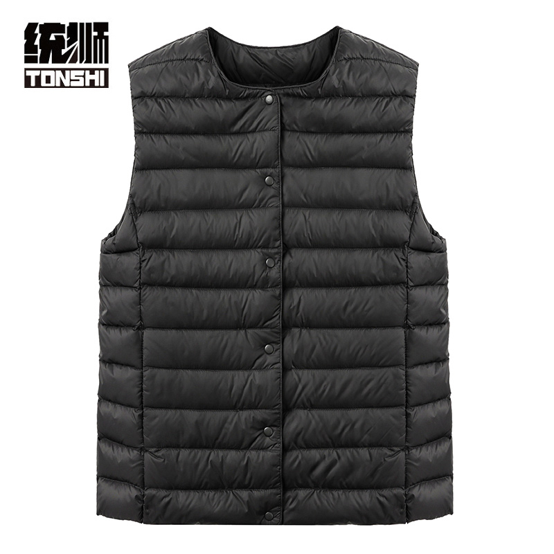 统狮羽绒服马甲背心 A14 件 XXXL 黑色