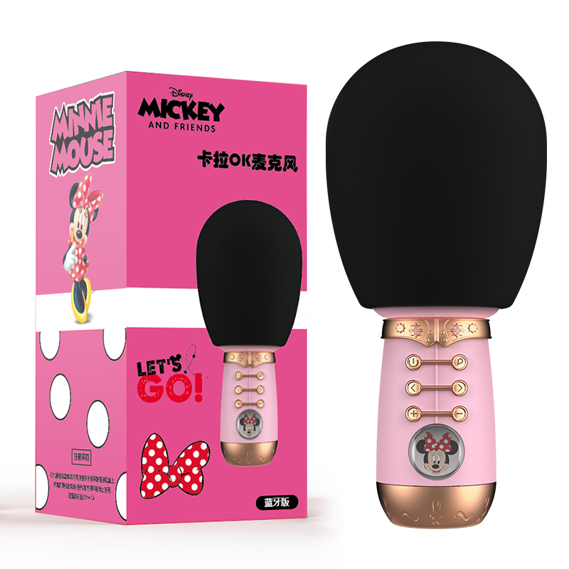 迪士尼(Disney)无线蓝牙话筒音响一体麦克风礼物全名k歌宝直播儿童家用无线蓝牙话筒家庭ktv CE-854V高清大图