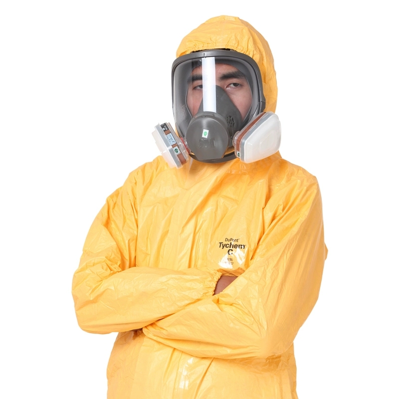 杜邦(DUPONT)TychemC防护服防化服耐酸碱化学液体耐腐蚀防油防水 杜邦防护服--XL码（不含面具）