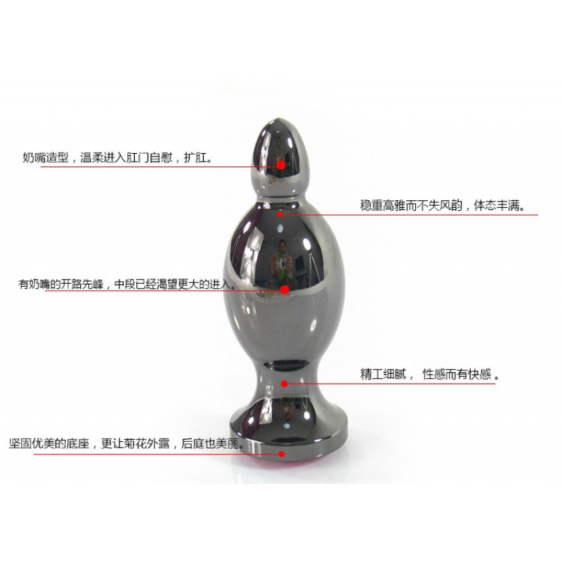 不锈钢金属肛塞肛栓肛自嗨玩男女后庭快感开发器扩肛助情性工具 银色HJ01高清大图