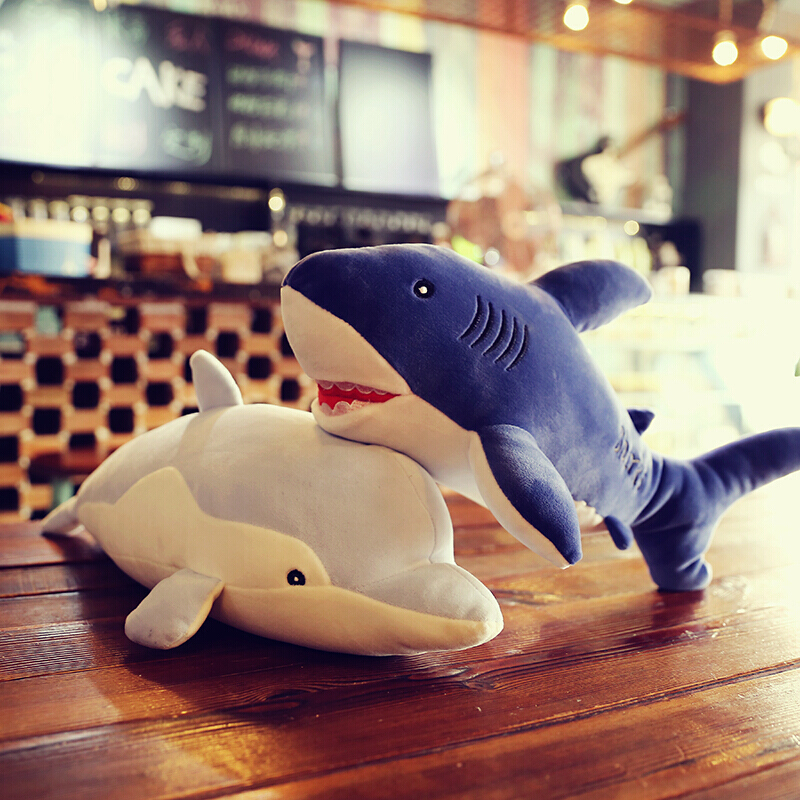 海豚公仔毛绒玩具极软抱枕生日情人节送女友布娃娃羽绒棉玩偶