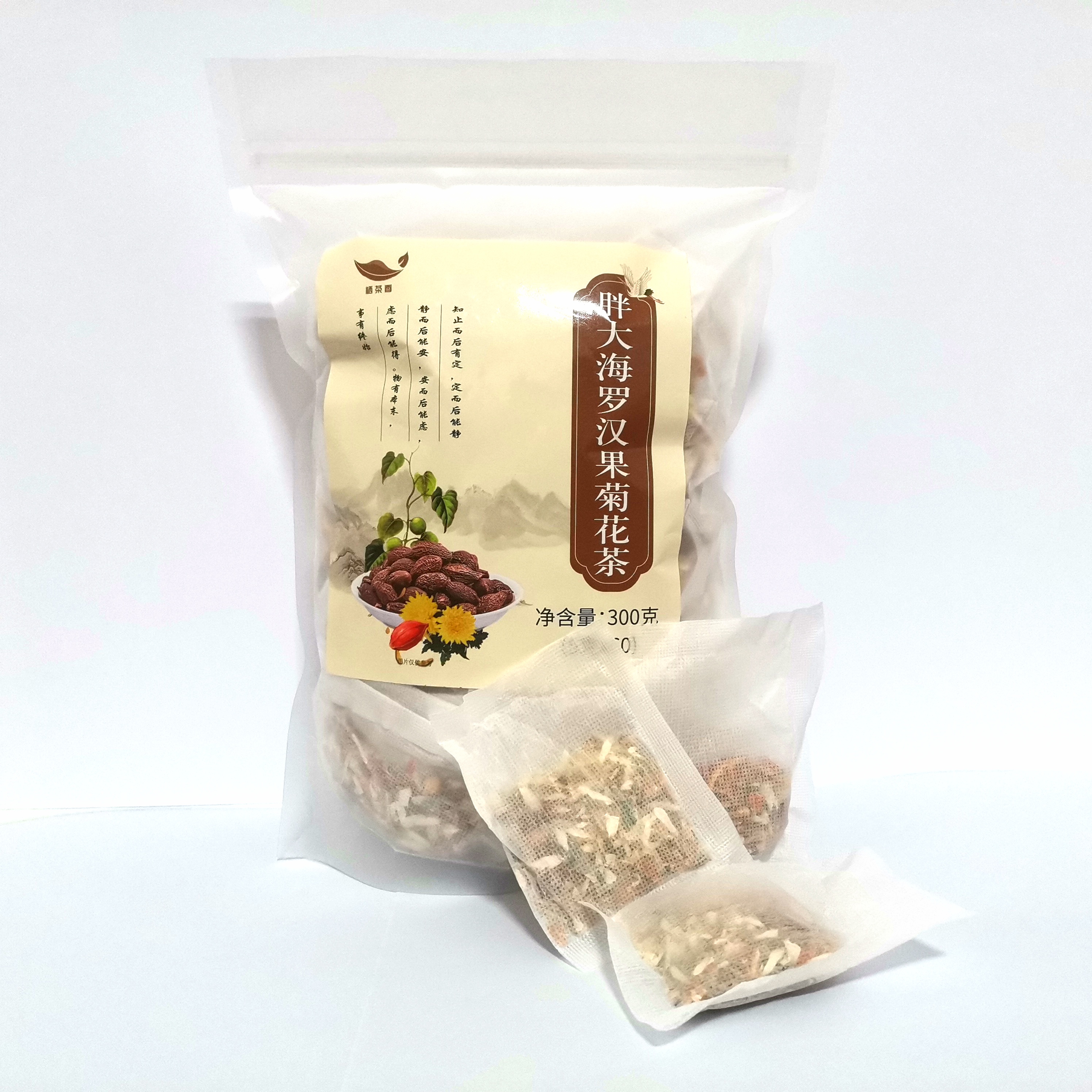 珑语田 胖大海罗汉果菊花茶 250克 袋高清大图