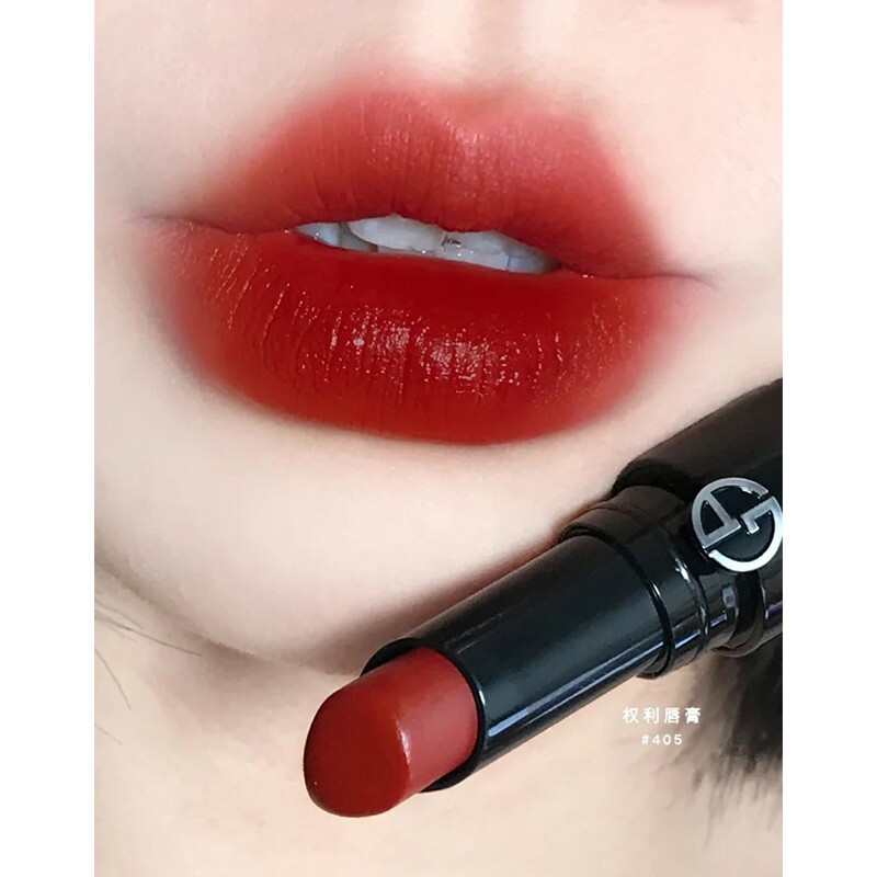 阿玛尼红黑管唇膏挚爱权利口红浓郁浆果红秋冬烤番茄红权力405#406