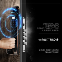 蒂丰德智能锁指纹锁密码锁电子锁家用防盗门大门锁刷卡磁卡锁门禁锁伯爵灰