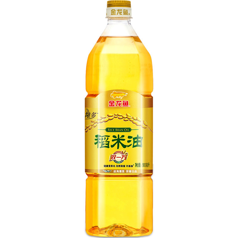 金龙鱼双一万稻米油900ml 植物油 稻米油 食用油