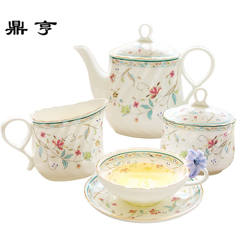 鼎亨欧式真骨瓷下午茶具 英国陶瓷茶壶茶具 糖盅/奶壶罐 咖啡杯具