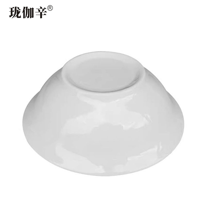 珑伽辛 白色陶瓷碗斗碗盛菜碗汤粉面碗 9英寸/个高清大图