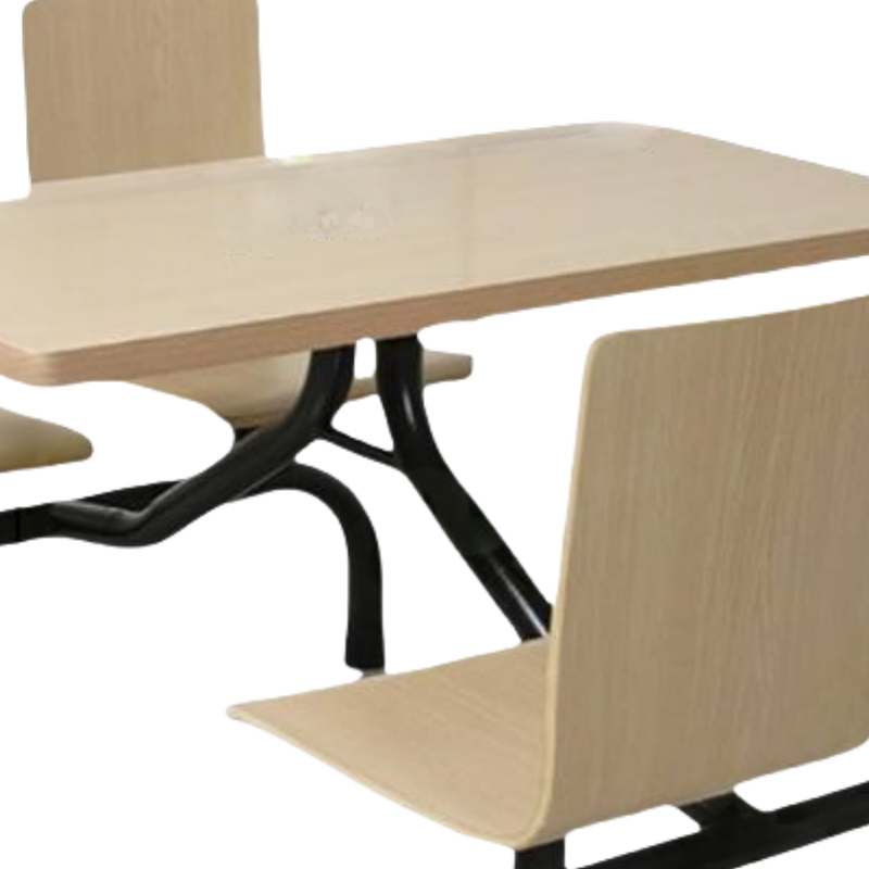 鑫龙都连体桌椅一桌四椅1.2米套高清大图