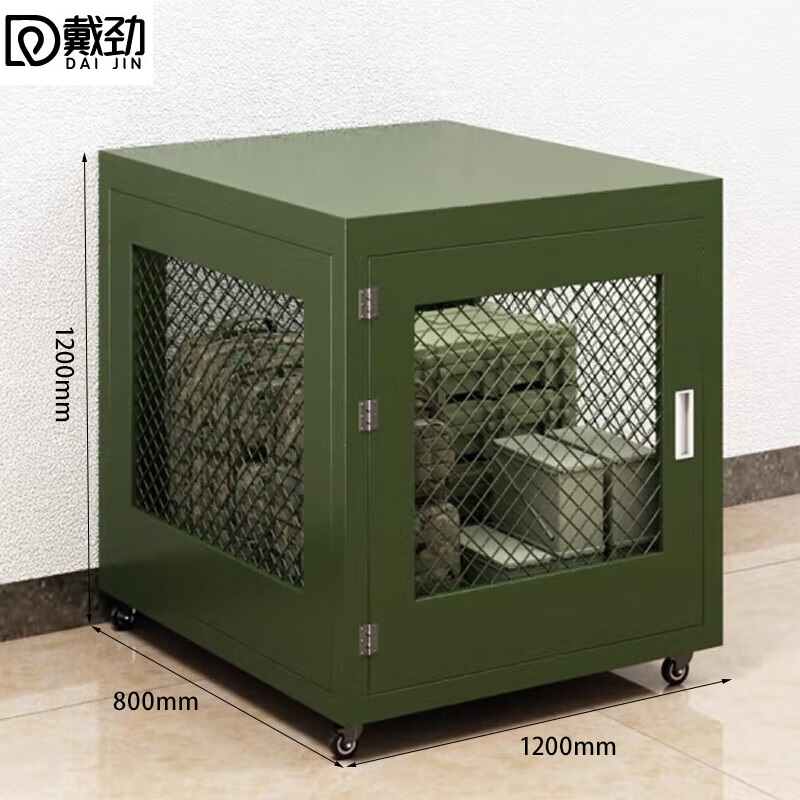 戴劲军绿色网箱金属箱笼应急物资周转箱升级款仓储网笼1200*800*1200