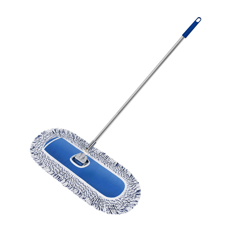 翌嘉YJ-CT056尘推不锈钢杆整套蓝白色—夹子款120cm