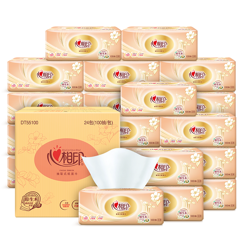 心相印抽纸经典软抽24包 DT24180-324包