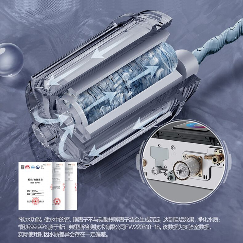 万和(Vanward) 16升燃气热水器天然气恒温 小体积省空间 滤芯净浴 轻音降噪JSQ30-MF6D16高清大图