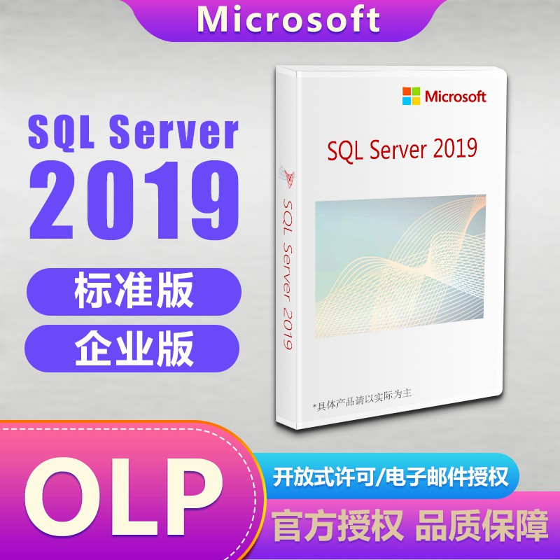 微软正版SQL server 2019数据库15用户/标准版/企业版4核心 + Window server2019标准版