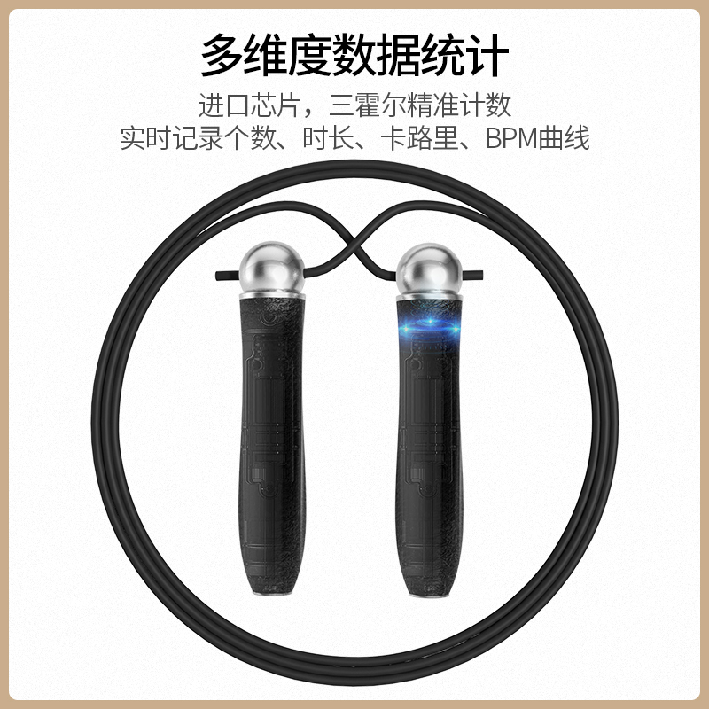 PROIRON普力艾 小蛮腰智能跳绳皓月银高清大图