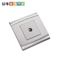 公牛(BULL)开关插座 G19T103(U1)太空银86型一位电视插座面板