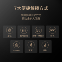 小米智能门锁1S 碳素黑 6068锁体 40-80mm锁芯