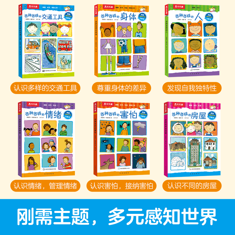 [全6册]各种各样 [正版] 各种各样的人各种各样系列身体孩子的身心成长指南刚需主题互动游戏弹跳立体翻翻页3-4-5-6高清大图