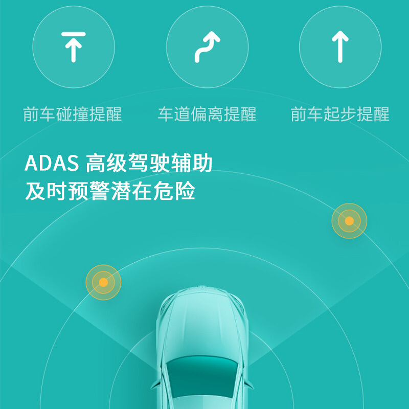 米家(MIJIA)小米米家车载智能后视镜 ADAS驾驶辅助系统 1080P高清行车记录仪