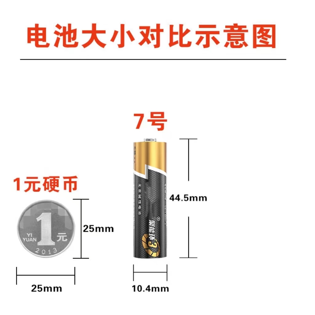 能创未来7号AAA聚能环4代碱性干电池高清大图