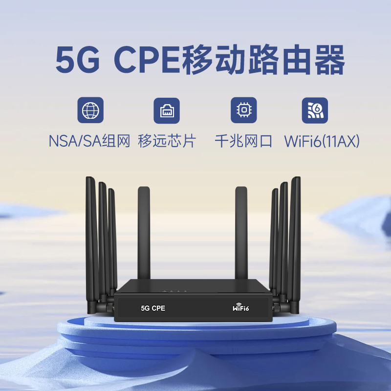 乐光5G插卡路由器商用移动宽带企业工业级8天线可拆卸WiFi6千兆网口移远芯片NSA/SA组网全网通