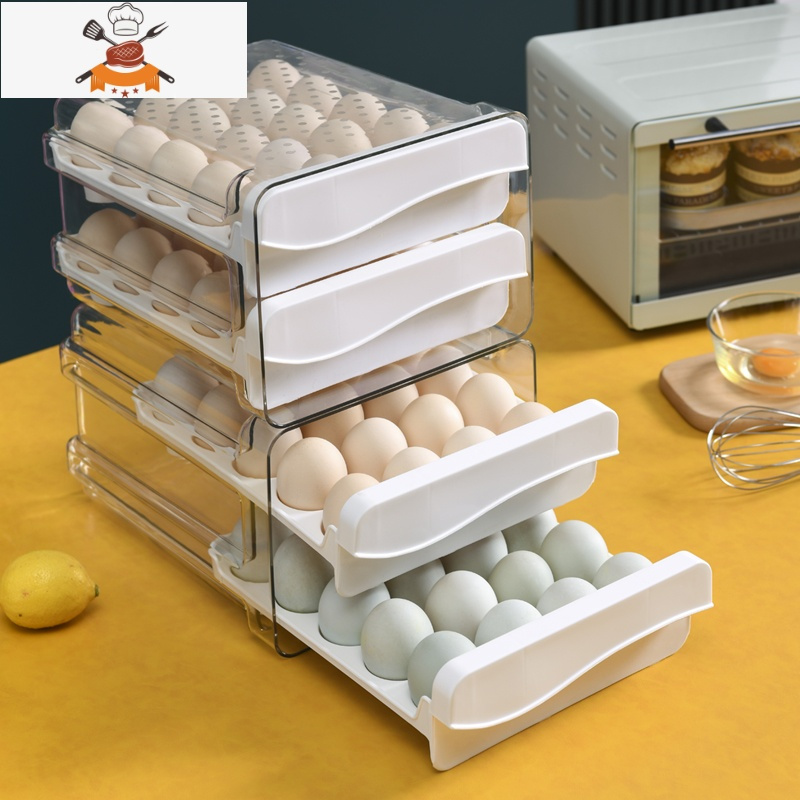 敬平鸡蛋收纳盒冰箱用抽屉式鸡蛋盒保鲜盒厨房放鸡蛋的盒子防摔鸡蛋格