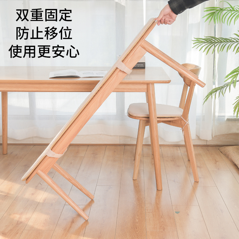 家柏饰(CORATED)定做夏天透气木长椅坐垫可拆洗日式圆头长条凳海绵垫卡座座垫防滑高清大图