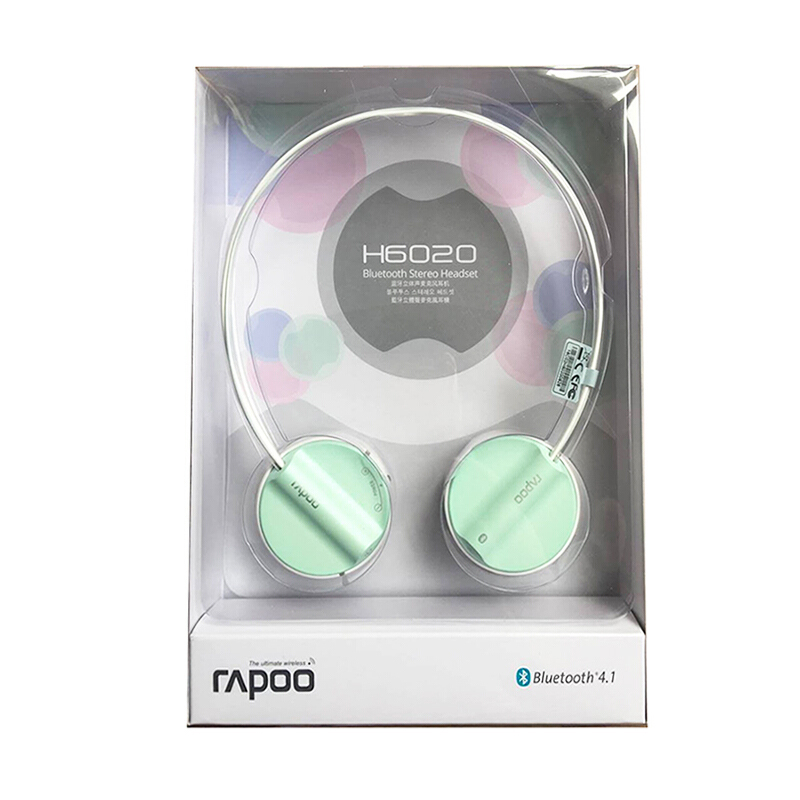 雷柏(Rapoo) 雷柏 Rapoo H6020升级版蓝牙耳机头戴式立体声耳麦 浅绿色