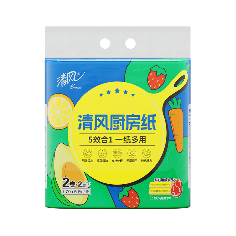 清风- 其他2层75段/卷厨房纸巾B812E 2卷*12提