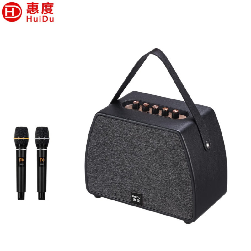 惠度(HuiDu)NB-500L专业电吹管演唱音箱双数字直播录音三分频挎包式带双麦电视伴侣音箱