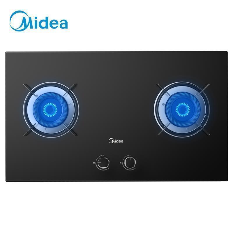 美的(Midea)燃气灶JZT-Q57 大火力钢化玻璃燃气灶 一级能效双灶煤气灶 嵌入式燃气灶具(天然气)