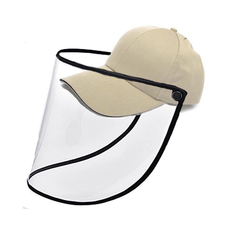 防护棒球帽米色(帽檐9厘米)