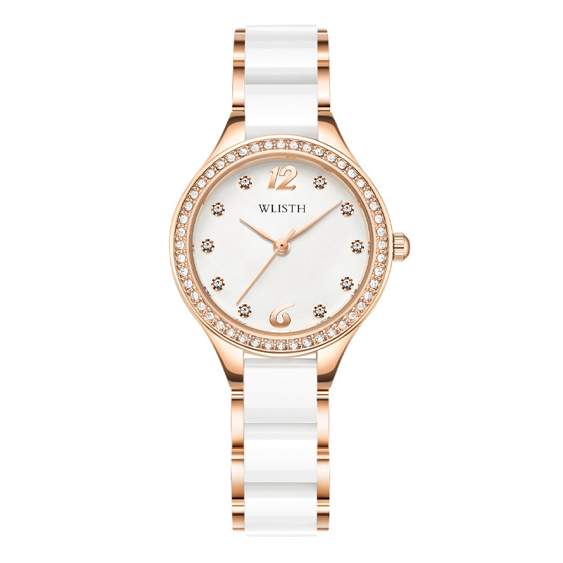 沃力仕女士手表批发 时尚高颜值镶钻手表女 跨境手表代发