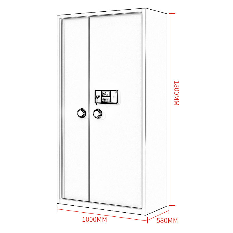 全简家具保险柜大型办公柜密码文件柜资料柜珠宝存放柜加厚保险箱-咖色指纹锁高清大图
