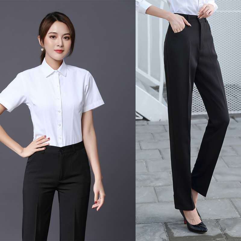 职业女套装裤裙装衬衣正装上衣白衬衫高腰西裤女春夏新款短裙工装