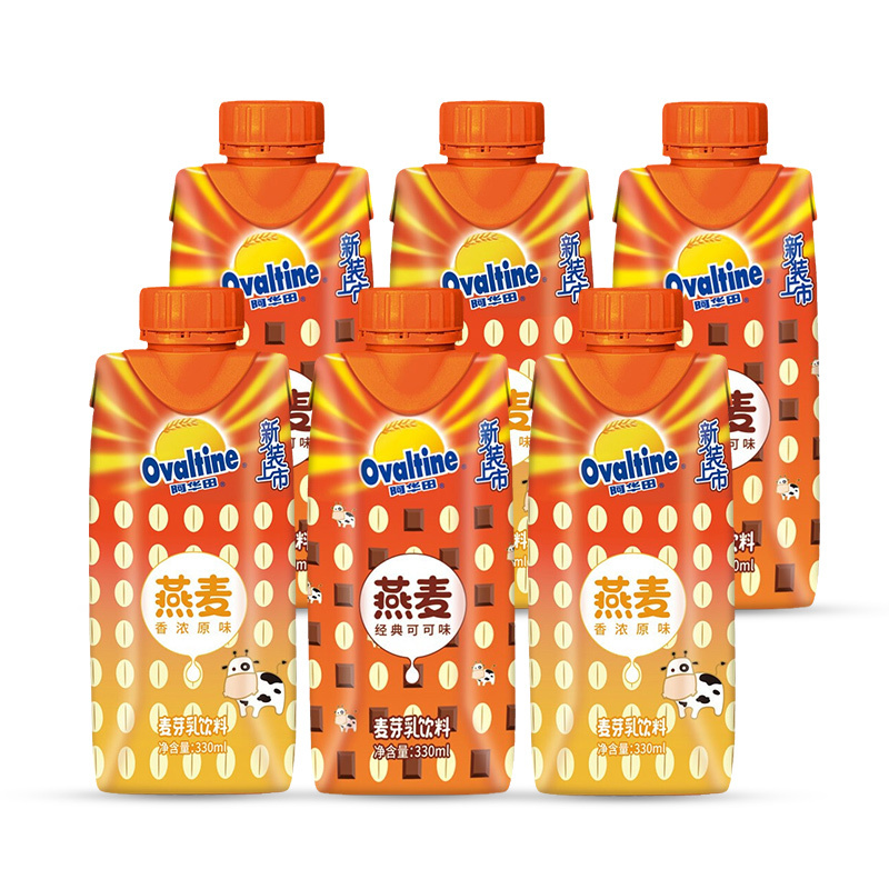 阿华田可可味燕麦麦芽乳饮料网红儿童早餐巧克力牛奶饮品330ml*6瓶